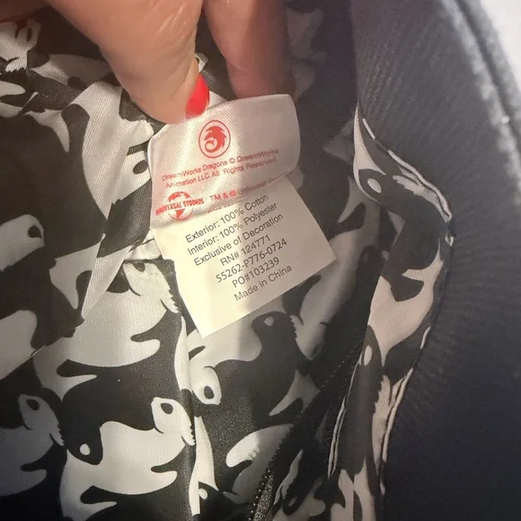 💙How to Train Your Dragon Toothless Canvas Stylish Tote Bag UNISEX Missing Strap - Picture 8 of 11